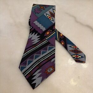 Tabasco Hot Sauce Louisiana Silk Men's Necktie - Southwestern Geometric Design